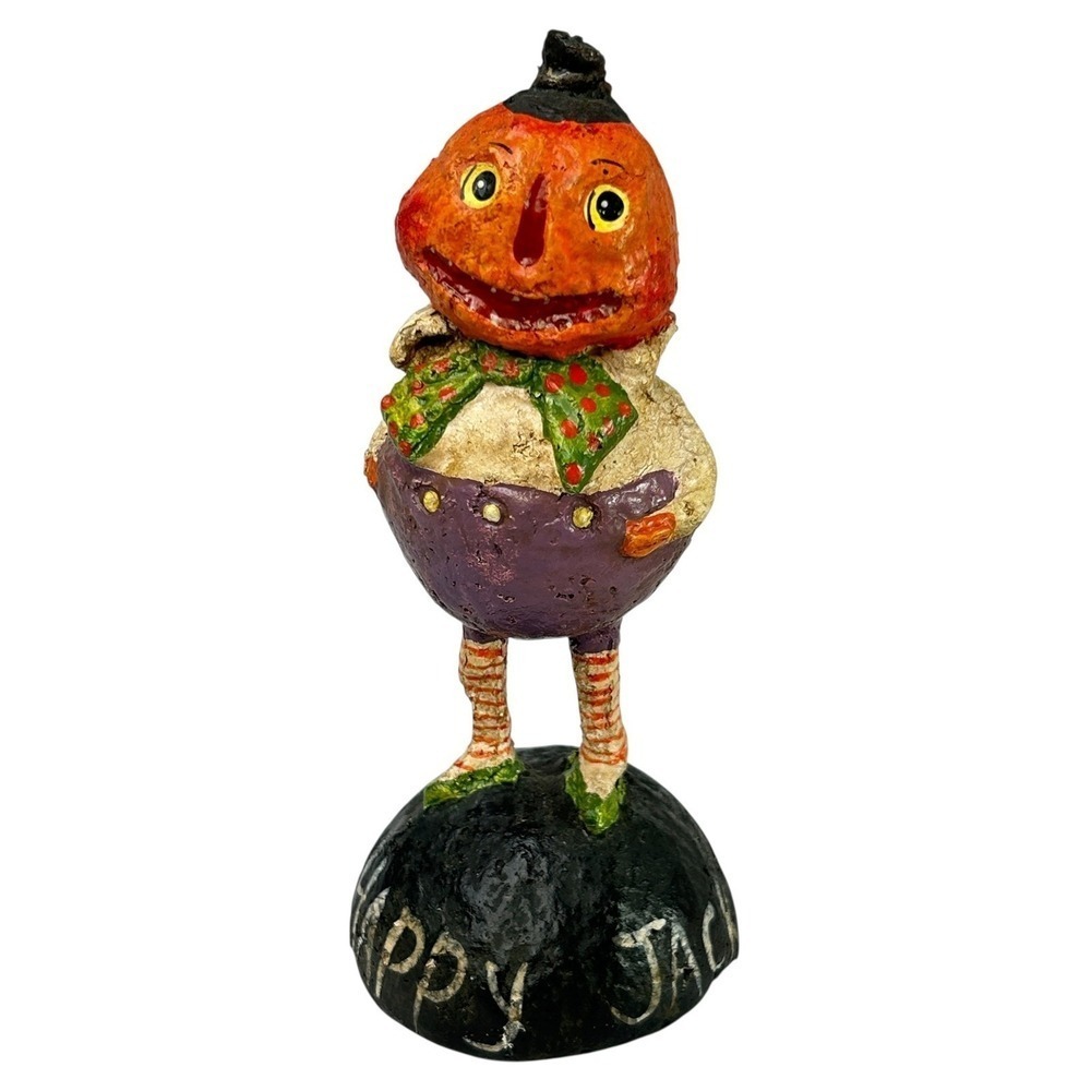 Debra Schoch HAPPY JACK Pumpkin Man Figurine Bethany Lowe Folk Art Halloween